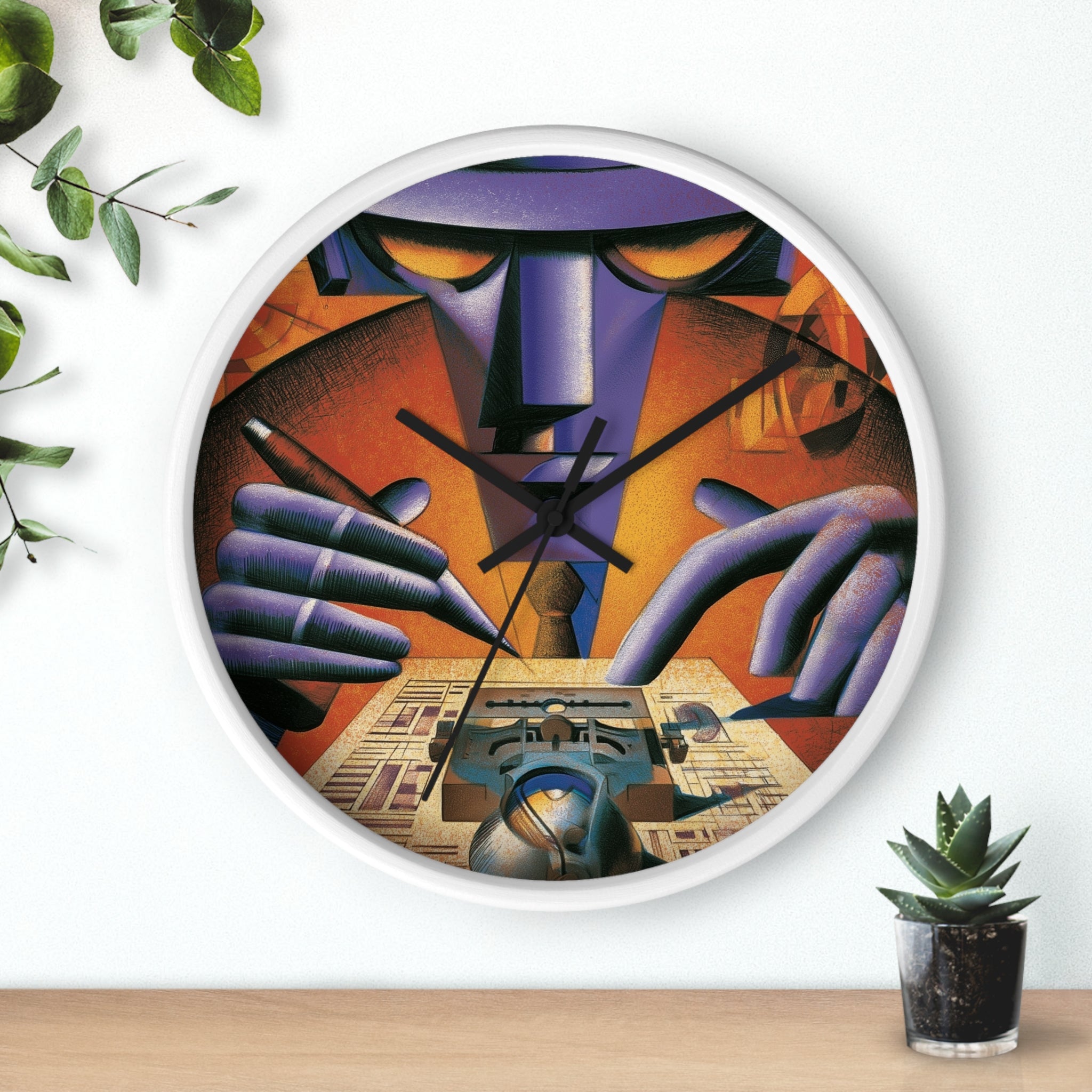 Global Village Coffeehouse Wall Clock