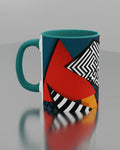Memphis Memories Accent Mug — Geometric Art Coffee Cup