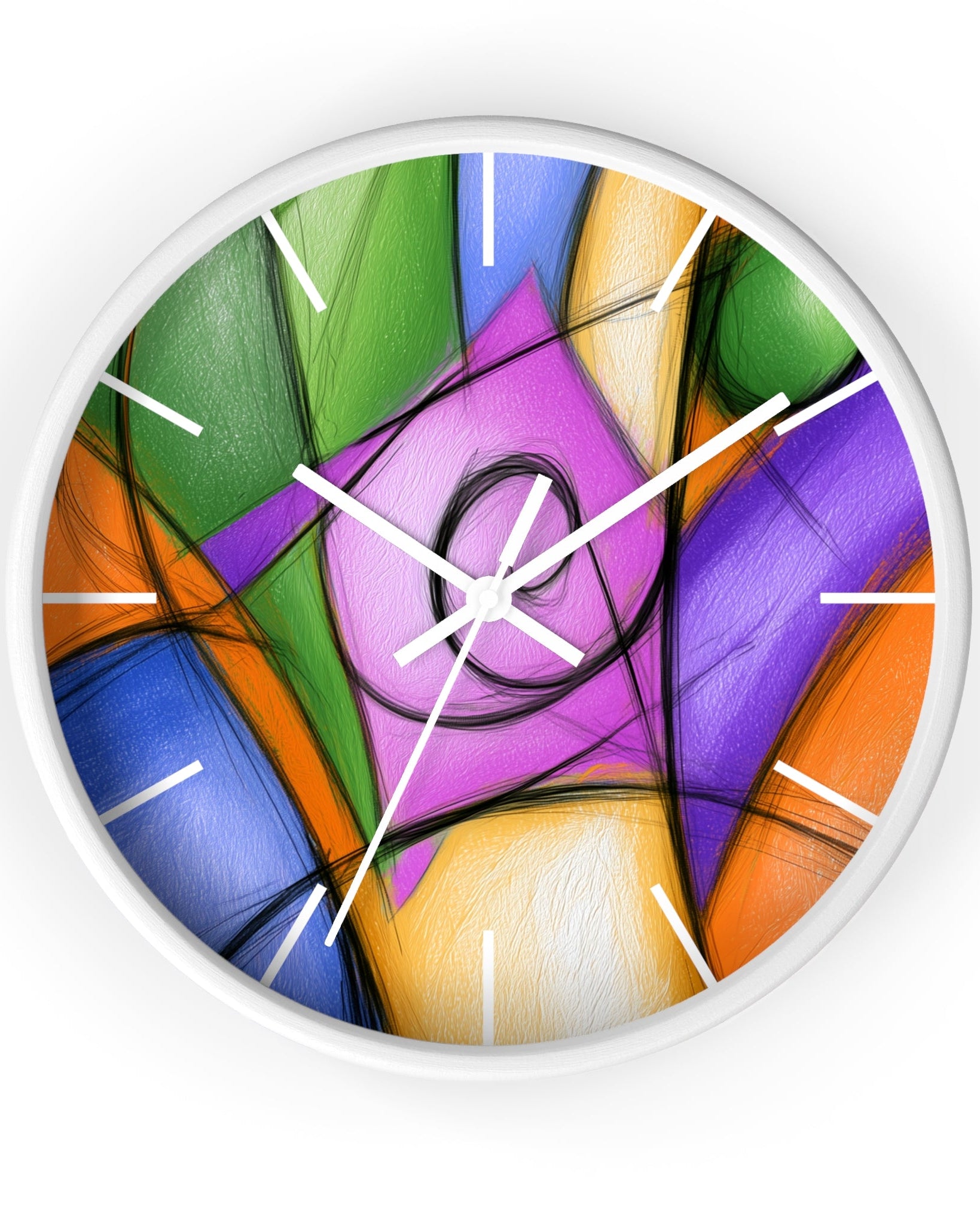 Soothing Chaos II - Global Village Coffeehouse Wall Clock