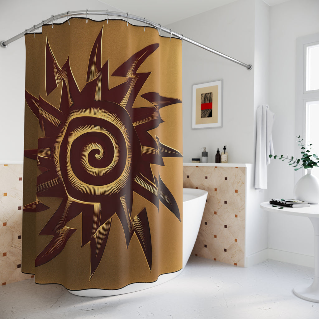 Sunburst — Global Village Coffeehouse Shower Curtain