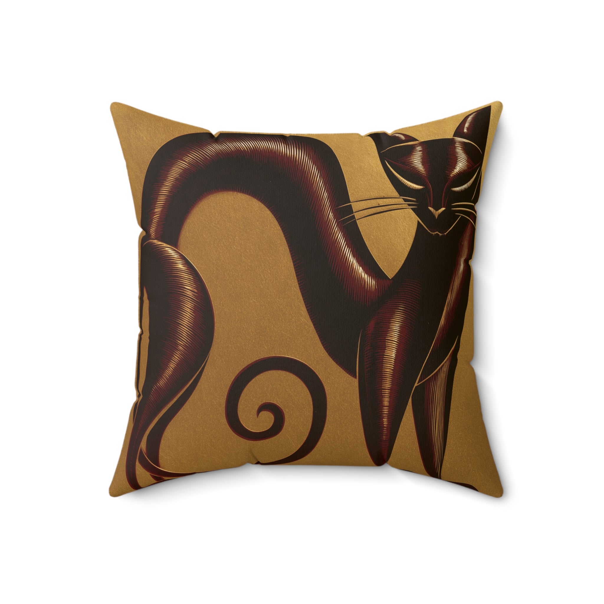 Cat — Global Village Coffeehouse Throw Pillow