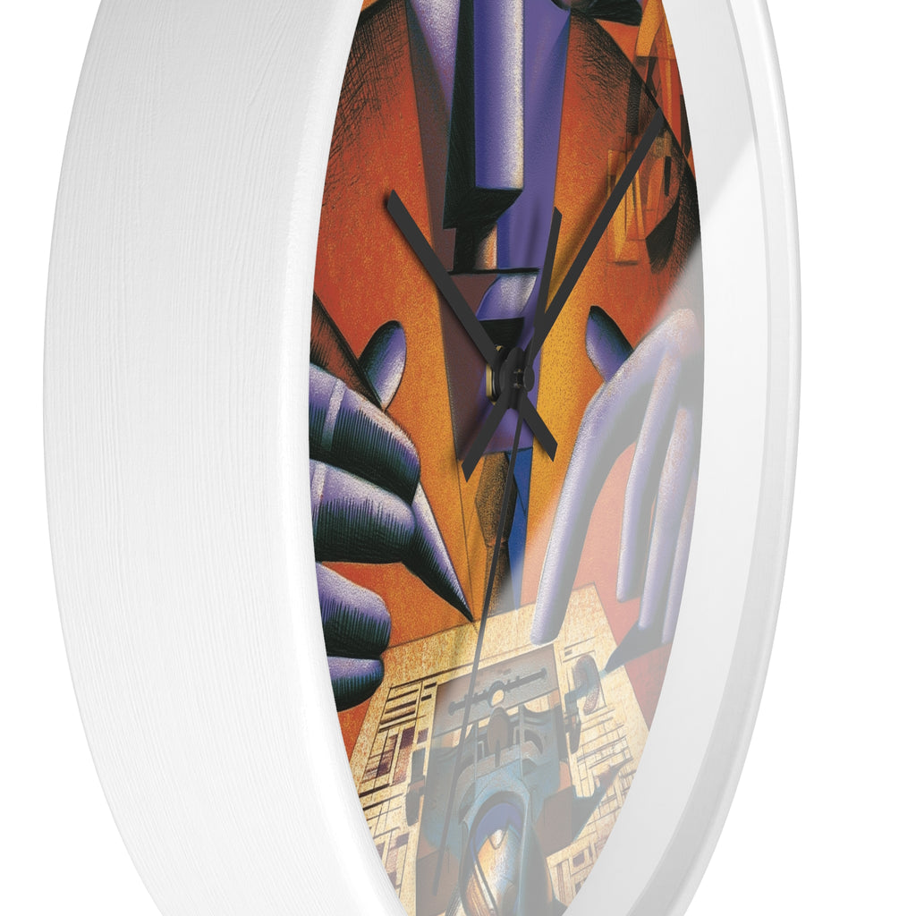 Global Village Coffeehouse Wall Clock