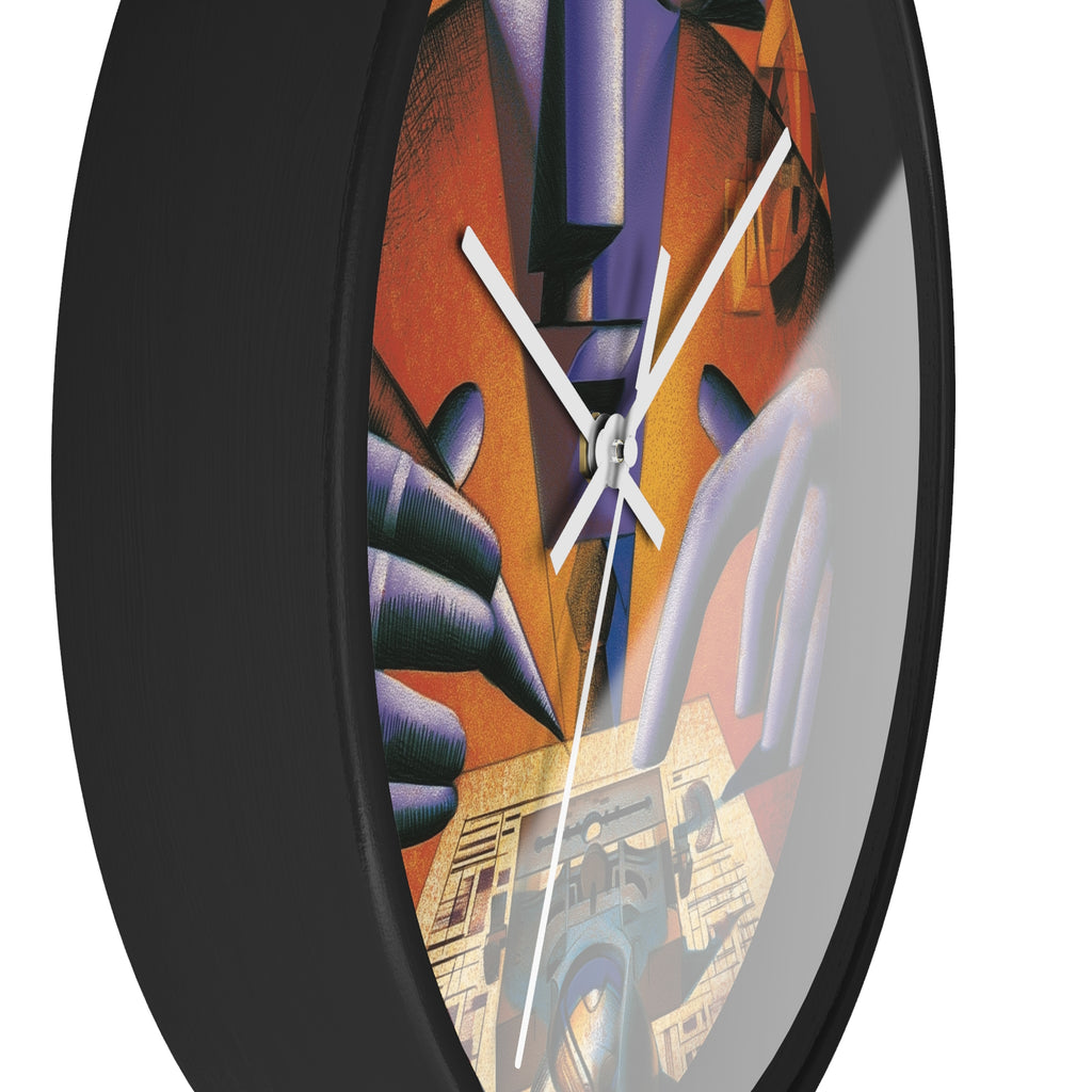 Global Village Coffeehouse Wall Clock