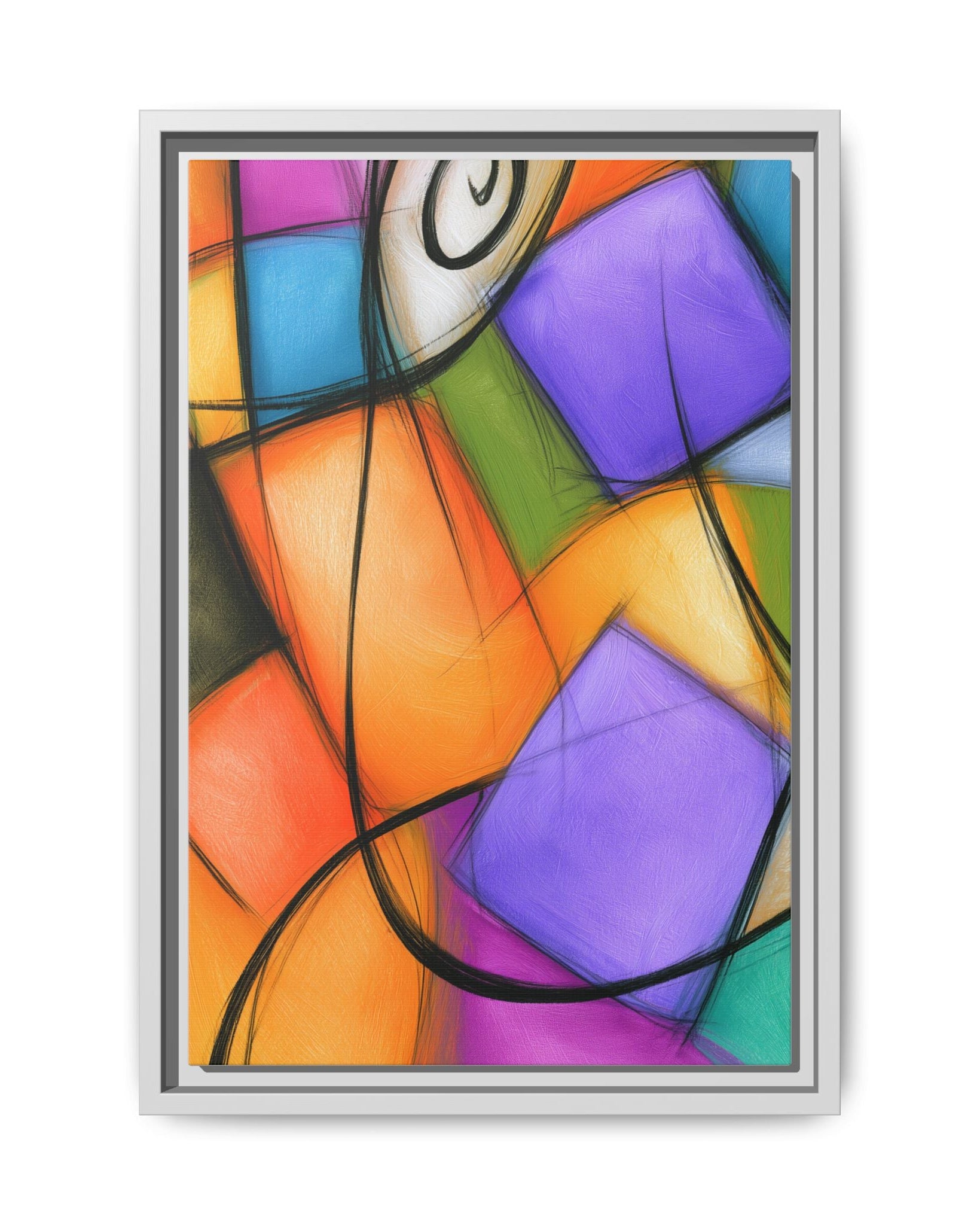 Soothing Chaos — Global Village Coffeehouse Framed Canvas