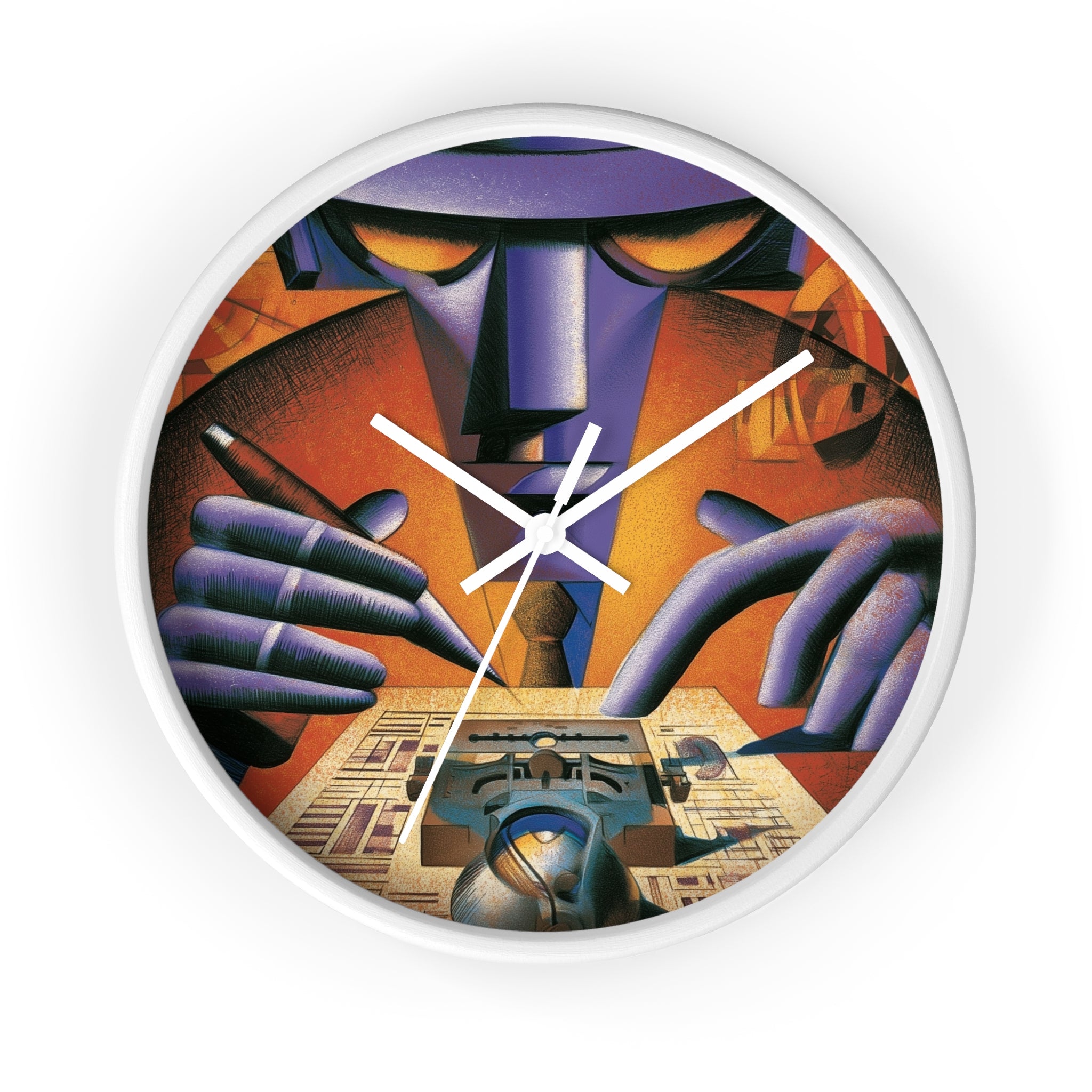 Global Village Coffeehouse Wall Clock