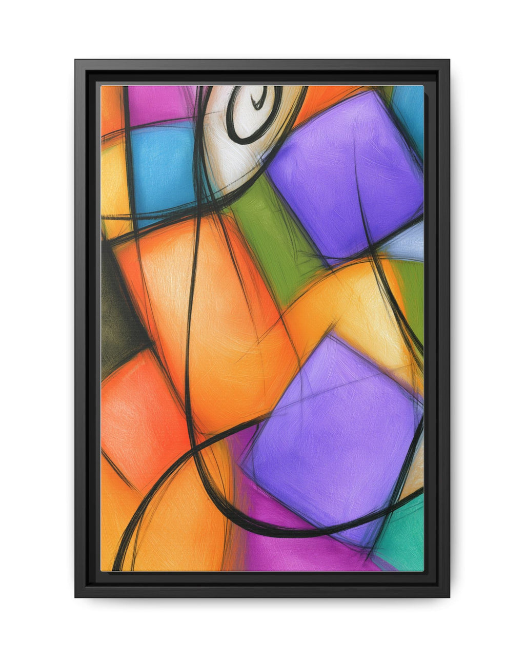 Soothing Chaos — Global Village Coffeehouse Framed Canvas