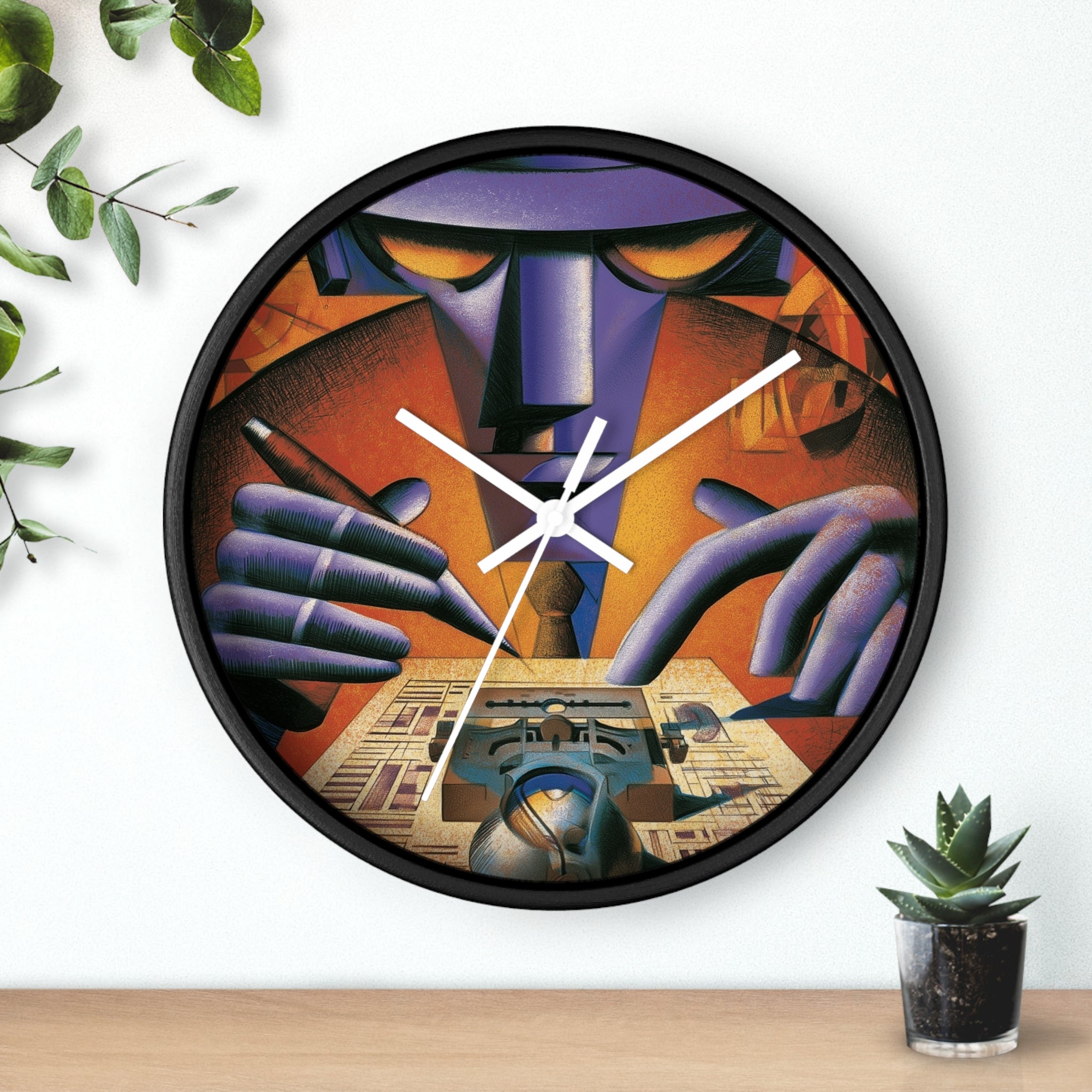 Global Village Coffeehouse Wall Clock