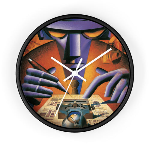Global Village Coffeehouse Wall Clock