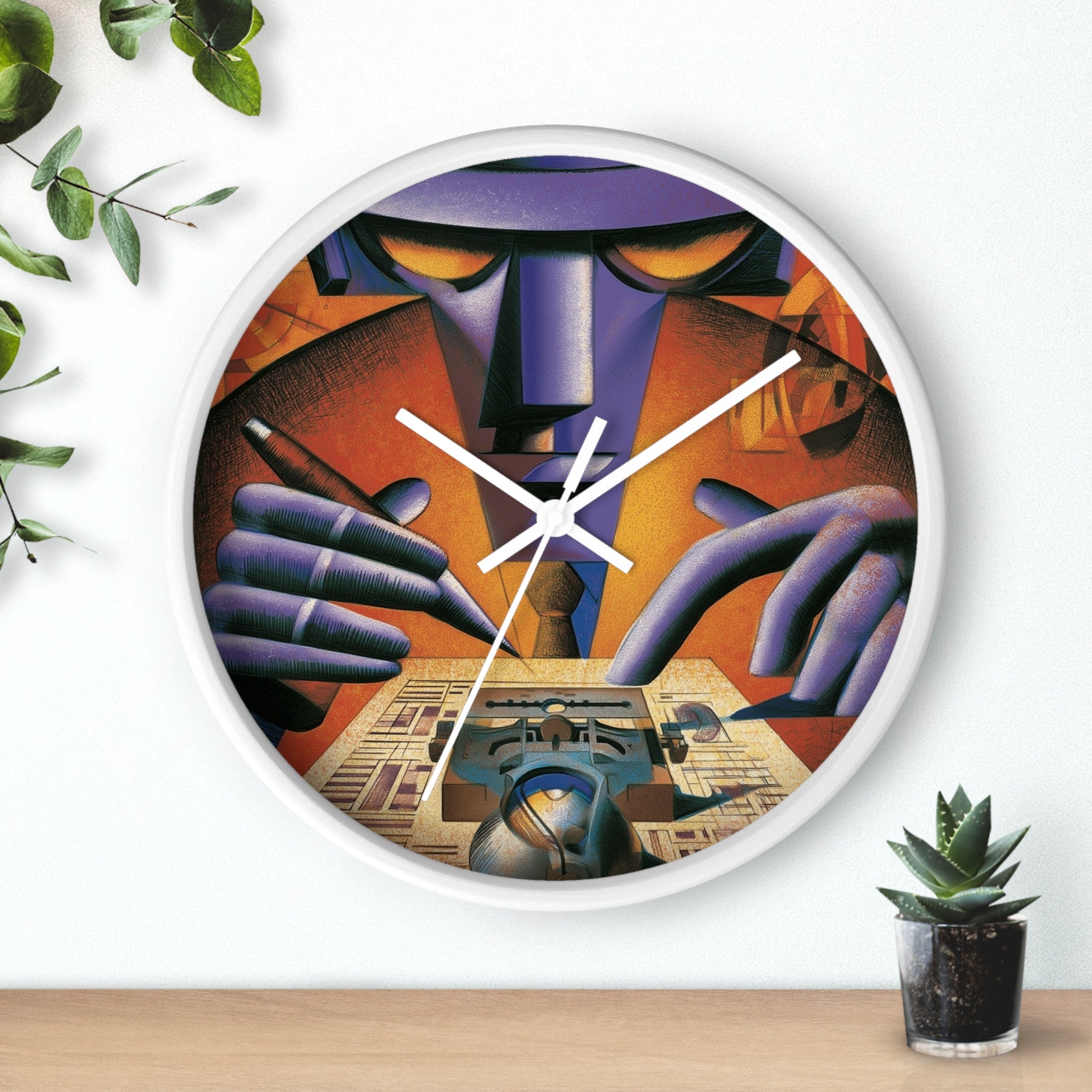 Global Village Coffeehouse Wall Clock