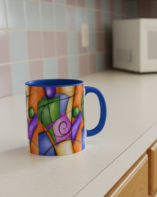 Global Village Coffeehouse 1994 — Vibrant Coffee Mug
