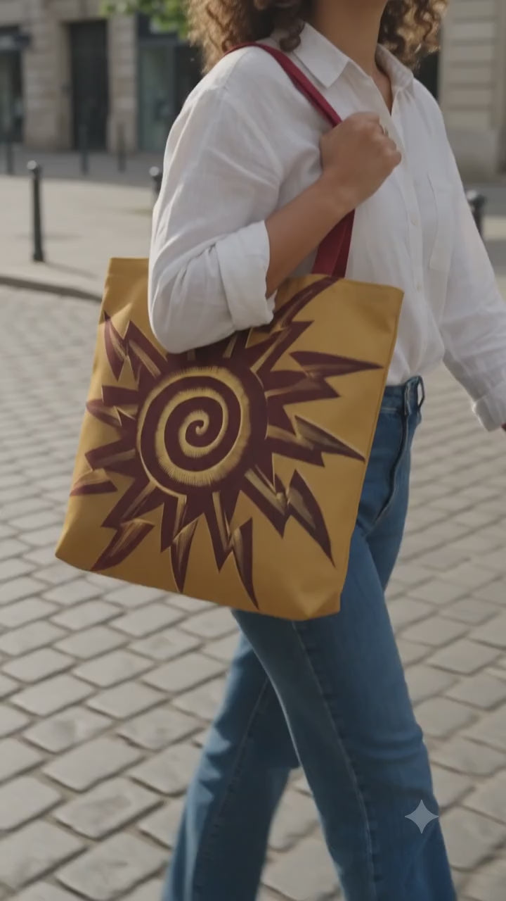 Sunburst — Global Village Coffeehouse Tote Bag
